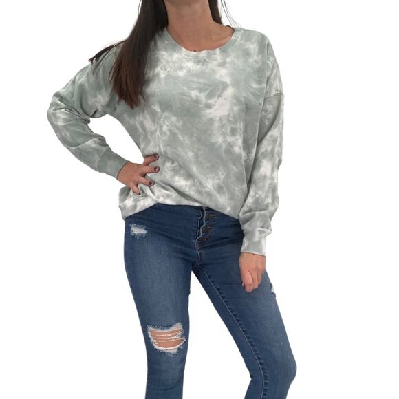 2/$30 AR-33 Sweatshirt Size M Green Tie Dye Pullover NEW AR33 Workout Athleisur - Picture 3 of 10